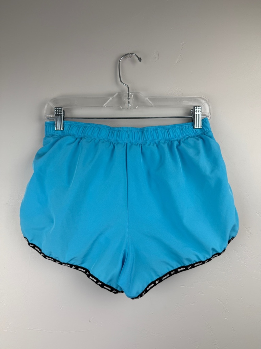 Reebok Blue Logo Tape Athletic Running Shorts Size M - Picture 3 of 5